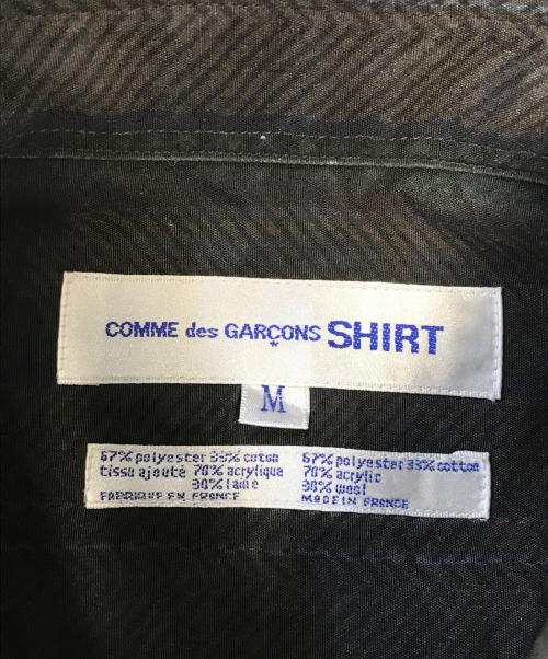 COMME des GARCONS SHIRT（コムデギャルソンシャツ）COMME des GARCONS SHIRT (コムデギャルソンシャツ) 異素材切替シャツ ブラック サイズ:Mの古着・服飾アイテム
