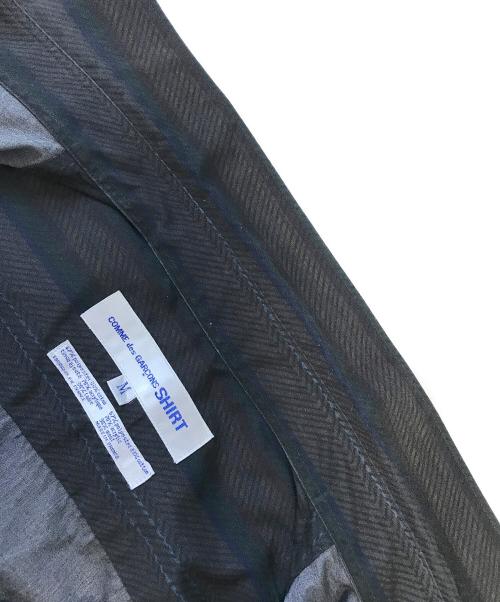 COMME des GARCONS SHIRT（コムデギャルソンシャツ）COMME des GARCONS SHIRT (コムデギャルソンシャツ) 異素材切替シャツ ブラック サイズ:Mの古着・服飾アイテム