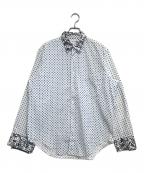 COMME des GARCONS SHIRTコムデギャルソンシャツ）の古着「総柄シャツ」｜ホワイト