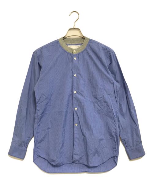 COMME des GARCONS SHIRT（コムデギャルソンシャツ）COMME des GARCONS SHIRT (コムデギャルソンシャツ) バンドカラーシャツ ブルー サイズ:Sの古着・服飾アイテム