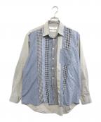 COMME des GARCONS SHIRTコムデギャルソンシャツ）の古着「切替ェックシャツ」｜グレー