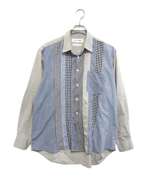 COMME des GARCONS SHIRT（コムデギャルソンシャツ）COMME des GARCONS SHIRT (コムデギャルソンシャツ) 切替ェックシャツ グレー サイズ:Ｓの古着・服飾アイテム