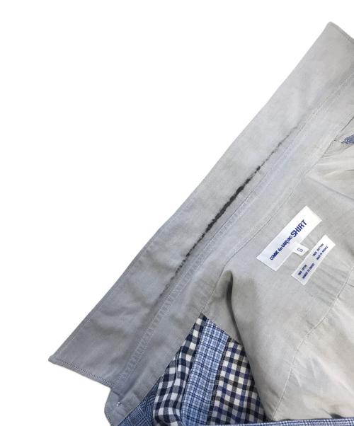 COMME des GARCONS SHIRT（コムデギャルソンシャツ）COMME des GARCONS SHIRT (コムデギャルソンシャツ) 切替ェックシャツ グレー サイズ:Ｓの古着・服飾アイテム