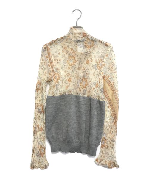 COMME des GARCONS（コムデギャルソン）COMME des GARCONS (コムデギャルソン) 異素材切替ブラウス ベージュ サイズ:Ｍの古着・服飾アイテム