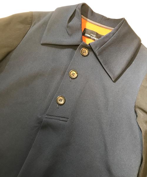 tricot COMME des GARCONS（トリココムデギャルソン）tricot COMME des GARCONS (トリココムデギャルソン) バイカラーシャツワンピース ネイビー×ブラック サイズ:表記なしの古着・服飾アイテム