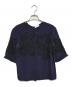 DRIES VAN NOTEN（ドリスヴァンノッテン）の古着「装飾シルクブラウス」｜パープル