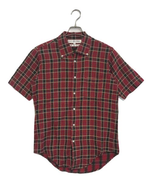 COMME des GARCONS SHIRT（コムデギャルソンシャツ）COMME des GARCONS SHIRT (コムデギャルソンシャツ) S/Sチェックシャツ レッド サイズ:Mの古着・服飾アイテム