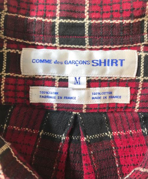 COMME des GARCONS SHIRT（コムデギャルソンシャツ）COMME des GARCONS SHIRT (コムデギャルソンシャツ) S/Sチェックシャツ レッド サイズ:Mの古着・服飾アイテム