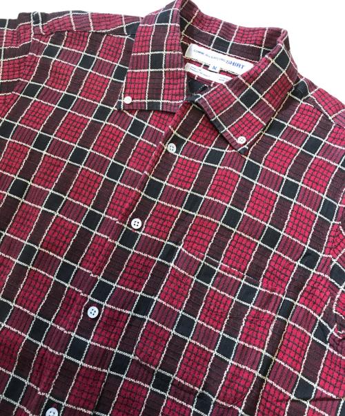COMME des GARCONS SHIRT（コムデギャルソンシャツ）COMME des GARCONS SHIRT (コムデギャルソンシャツ) S/Sチェックシャツ レッド サイズ:Mの古着・服飾アイテム