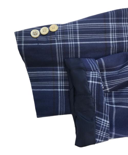 COMME des GARCONS HOMME（コムデギャルソン オム）COMME des GARCONS HOMME (コムデギャルソン オム) チェックテーラードジャケット ブルー サイズ:Mの古着・服飾アイテム
