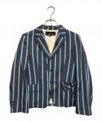 tricot COMME des GARCONSトリココムデギャルソン）の古着「ストライプテーラードジャケット」｜グレー