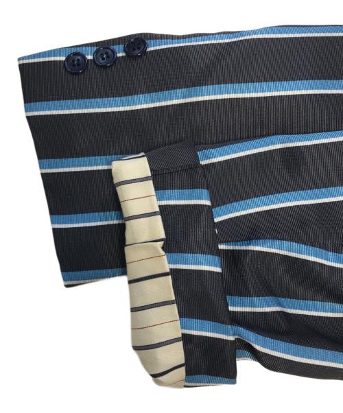 tricot COMME des GARCONS（トリココムデギャルソン）tricot COMME des GARCONS (トリココムデギャルソン) ストライプテーラードジャケット グレー サイズ:Sの古着・服飾アイテム