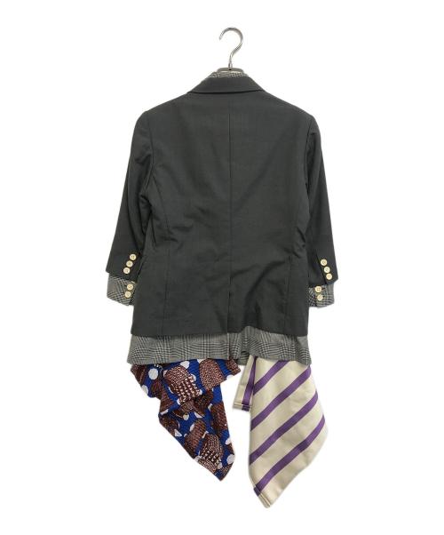 COMME des GARCONS（コムデギャルソン）COMME des GARCONS (コムデギャルソン) ドッキングテーラードジャケット マルチカラー サイズ:Sの古着・服飾アイテム