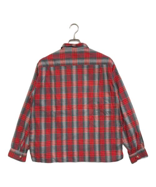 Amberley（アンバーリー）Amberley (アンバーリー) オンブレチェックシャツ レッド×グレー サイズ:Ｌの古着・服飾アイテム