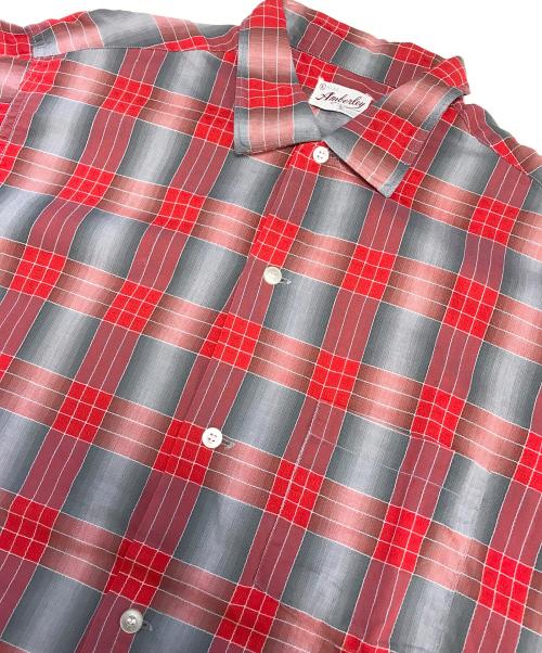 Amberley（アンバーリー）Amberley (アンバーリー) オンブレチェックシャツ レッド×グレー サイズ:Ｌの古着・服飾アイテム