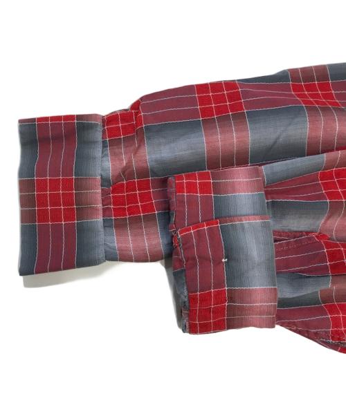 Amberley（アンバーリー）Amberley (アンバーリー) オンブレチェックシャツ レッド×グレー サイズ:Ｌの古着・服飾アイテム