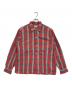 Amberley（アンバーリー）の古着「オンブレチェックシャツ」｜レッド×グレー