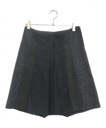 PRADA SPORTS（プラダスポーツ）の古着「異素材切替プリーツスカート」｜ブラック
