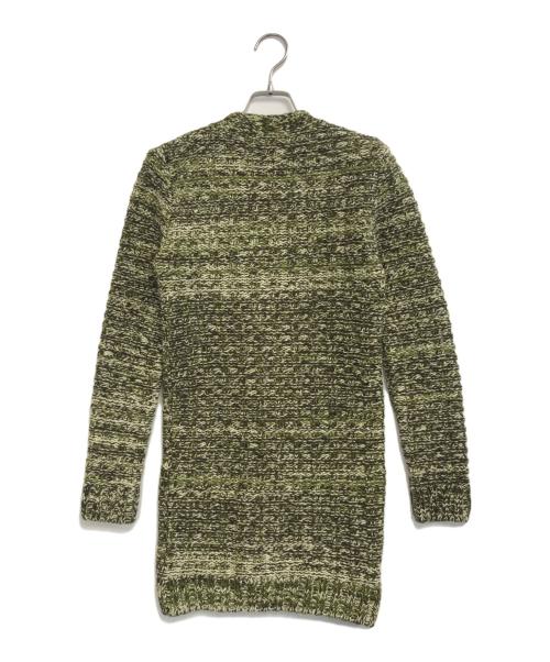 MIU MIU（ミュウミュウ）MIU MIU (ミュウミュウ) ローゲージニットカーディガン グリーン サイズ:40の古着・服飾アイテム