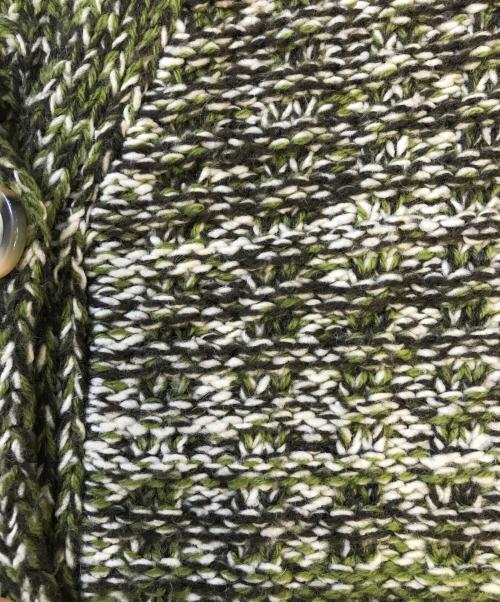 MIU MIU（ミュウミュウ）MIU MIU (ミュウミュウ) ローゲージニットカーディガン グリーン サイズ:40の古着・服飾アイテム