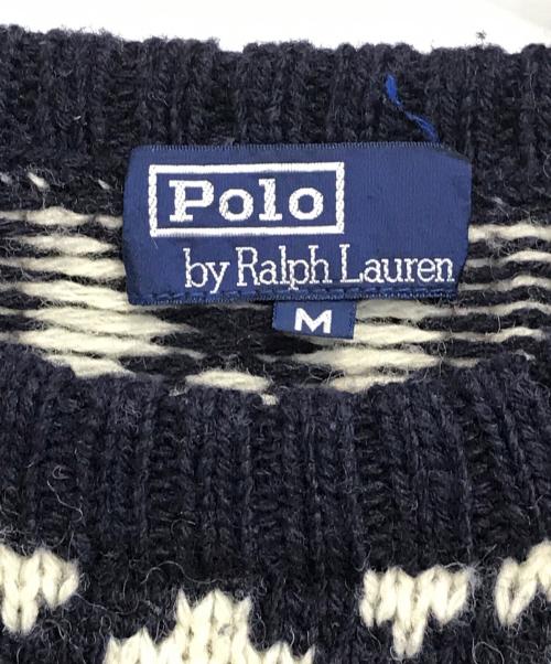 POLO RALPH LAUREN（ポロ・ラルフローレン）POLO RALPH LAUREN (ポロ・ラルフローレン) ネイティブ柄ニット ネイビー サイズ:Mの古着・服飾アイテム
