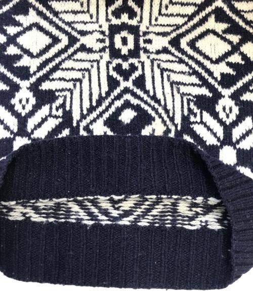POLO RALPH LAUREN（ポロ・ラルフローレン）POLO RALPH LAUREN (ポロ・ラルフローレン) ネイティブ柄ニット ネイビー サイズ:Mの古着・服飾アイテム