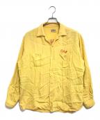 Hiltonヒルトン）の古着「レーヨンボーリングシャツ」｜イエロー