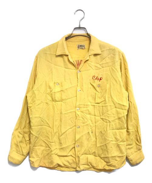Hilton（ヒルトン）Hilton (ヒルトン) レーヨンボーリングシャツ イエロー サイズ:Lの古着・服飾アイテム