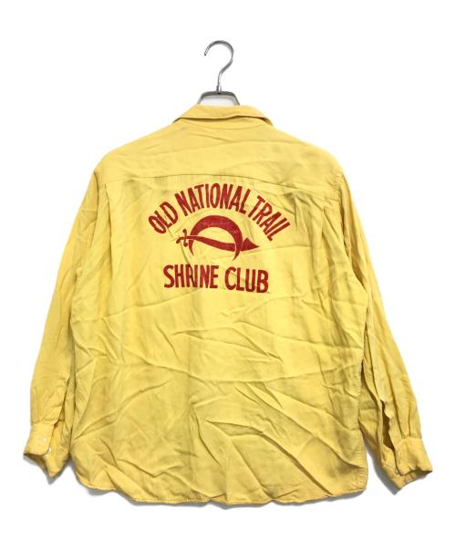 Hilton（ヒルトン）Hilton (ヒルトン) レーヨンボーリングシャツ イエロー サイズ:Lの古着・服飾アイテム