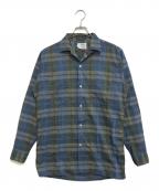 TOWN CRAFTタウンクラフト）の古着「オープンカラーコットンシャツ」｜ネイビー