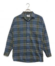 TOWN CRAFT（タウンクラフト）の古着「オープンカラーコットンシャツ」｜ネイビー