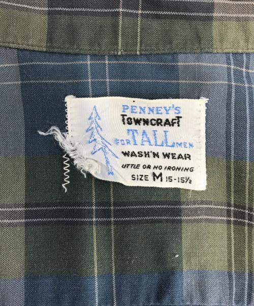 TOWN CRAFT（タウンクラフト）TOWN CRAFT (タウンクラフト) オープンカラーコットンシャツ ネイビー サイズ:Mの古着・服飾アイテム