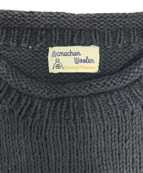 Mcmachan Woolen（マクマーンウーレン）Mcmachan Woolen (マクマーンウーレン) YIN&YANG NEPAL COTTON KNIT ブラック×ホワイト サイズ:表記なしの古着・服飾アイテム
