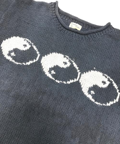 Mcmachan Woolen（マクマーンウーレン）Mcmachan Woolen (マクマーンウーレン) YIN&YANG NEPAL COTTON KNIT ブラック×ホワイト サイズ:表記なしの古着・服飾アイテム