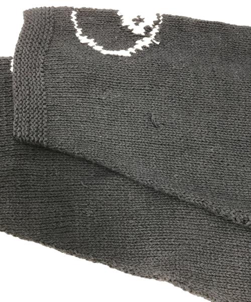 Mcmachan Woolen（マクマーンウーレン）Mcmachan Woolen (マクマーンウーレン) YIN&YANG NEPAL COTTON KNIT ブラック×ホワイト サイズ:表記なしの古着・服飾アイテム