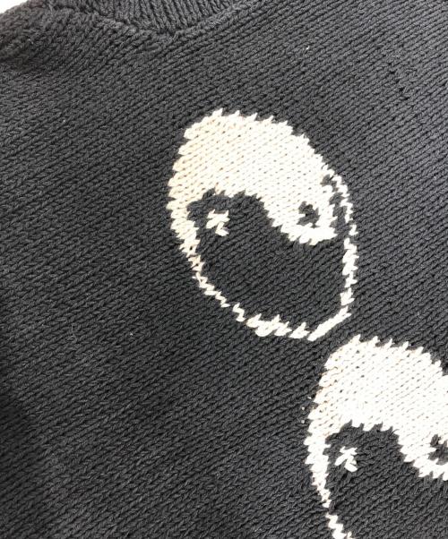 Mcmachan Woolen（マクマーンウーレン）Mcmachan Woolen (マクマーンウーレン) YIN&YANG NEPAL COTTON KNIT ブラック×ホワイト サイズ:表記なしの古着・服飾アイテム