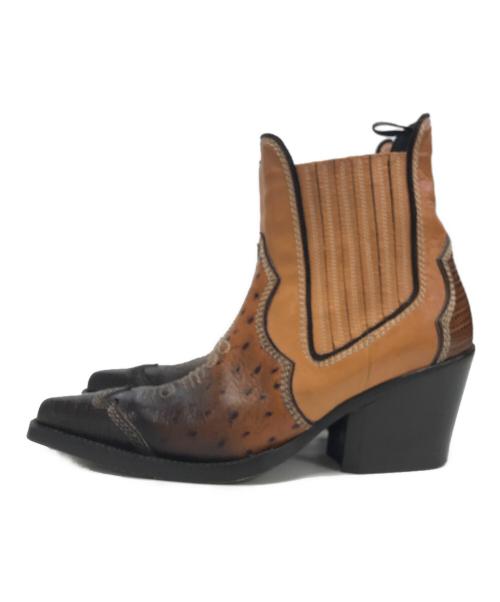 DSQUARED2（ディースクエアード）DSQUARED2 (ディースクエアード) ウェスタンブーツ ブラウン サイズ:43の古着・服飾アイテム