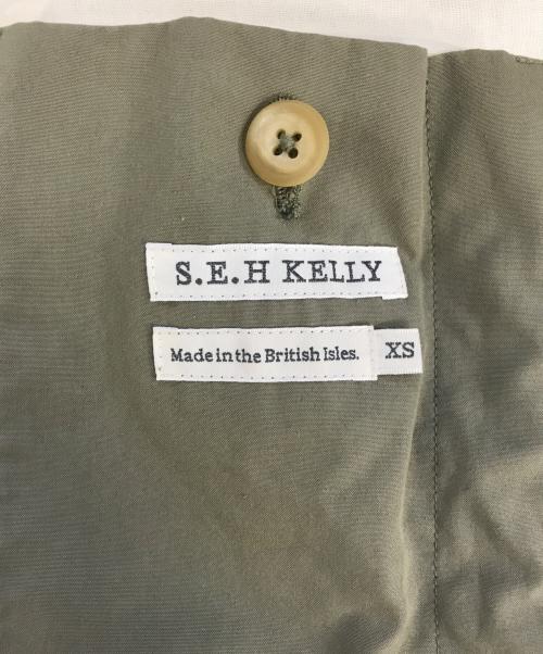 S.E.H Kelly（エスイーエイチケリー）S.E.H Kelly (エスイーエイチケリー) ステンカラーコート オリーブ サイズ:XSの古着・服飾アイテム