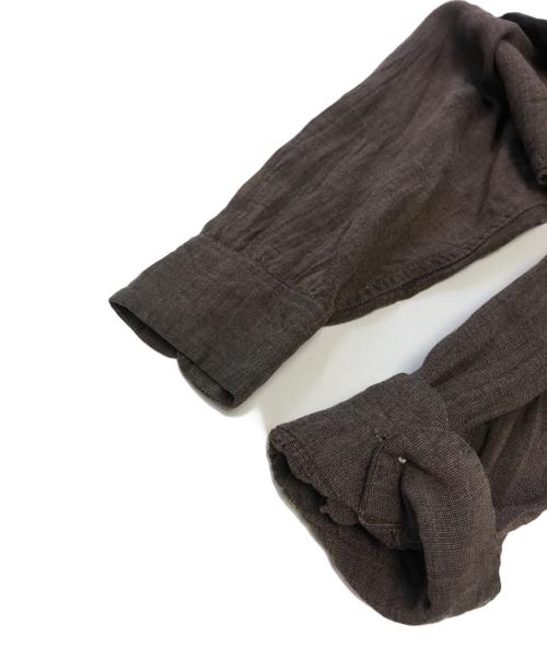 National（ナショナル）National (ナショナル) オープンカラーシャツ ブラウン サイズ:Ｓの古着・服飾アイテム