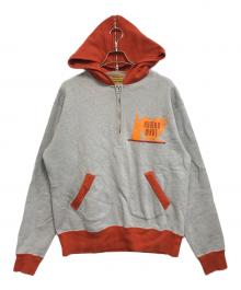 HUMAN MADE（ヒューマンメイド）の古着「2トーンハーフジップパーカー」｜グレー×オレンジ