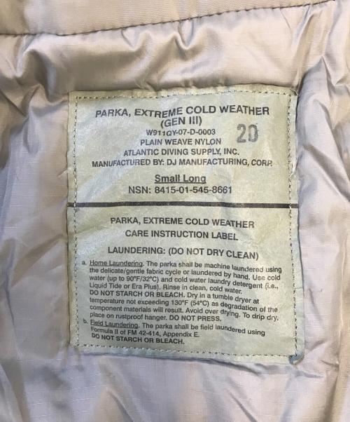 VINTAGE MILITARY（ヴィンテージ ミリタリー）VINTAGE MILITARY (ヴィンテージ ミリタリー) US ARMY ダウンジャケット カーキ サイズ:Small-Longの古着・服飾アイテム