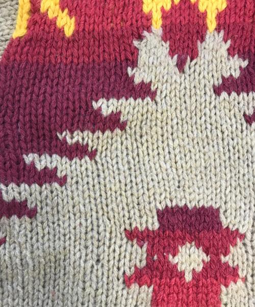 POLO RALPH LAUREN（ポロ・ラルフローレン）POLO RALPH LAUREN (ポロ・ラルフローレン) ネイティブ柄ショールカラーカーディガン レッド サイズ:XLの古着・服飾アイテム