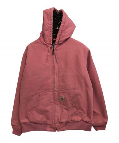 m*d様 Carhartt ピンクジャケット Mサイズ 迷彩裏地 アクティブジャ キッズ 古着 Carhartt リアルツリー カモ 迷彩 ダック ワーク
