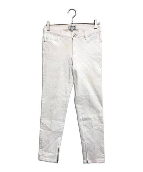 CHANEL（シャネル）CHANEL (シャネル) マトラッセパンツ ホワイト サイズ:36の古着・服飾アイテム