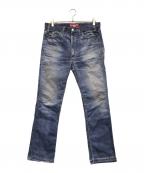 LEVI'S×eYe COMME des GARCONS JUNYAWATANABE MAN×BerBerJinリーバイス×アイ コム デ ギャルソン ジュンヤ ワタナベ マン×ベンベルジン）の古着「607E  デニム転写パンツ」｜ブルー