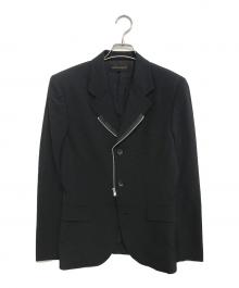 COMME des GARCONS（コムデギャルソン）の古着「ジップデザインテーラードジャケット」｜ブラック