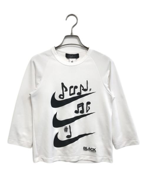 BLACK COMME des GARCONS（ブラックコムデギャルソン）BLACK COMME des GARCONS (ブラックコムデギャルソン) NIKE (ナイキ) ロングスリーブカットソー ホワイト サイズ:XSの古着・服飾アイテム