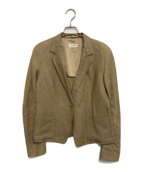 DRIES VAN NOTEN（ドリスヴァンノッテン）DRIES VAN NOTEN (ドリスヴァンノッテン) ラメテーラードジャケット ベージュ サイズ:表記なしの古着・服飾アイテム