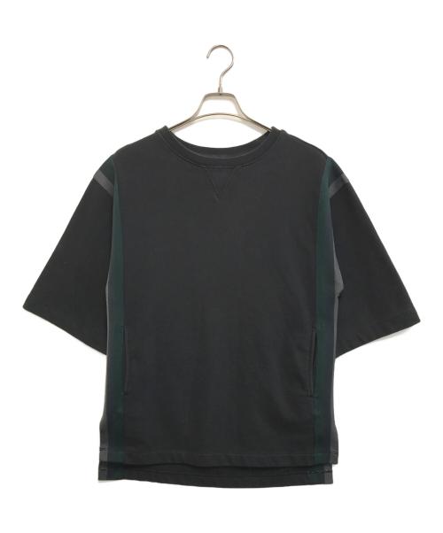DRIES VAN NOTEN（ドリスヴァンノッテン）DRIES VAN NOTEN (ドリスヴァンノッテン) サイドライン半袖スウェット ブラック サイズ:Smallの古着・服飾アイテム