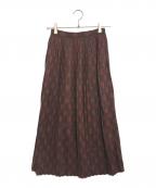 COMME des GARCONSコムデギャルソン）の古着「チェックプリーツスカート」｜ブラウン